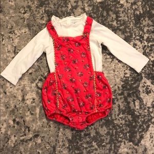 Baby Boden Pink Cord Floral Jumper, 12-18 M